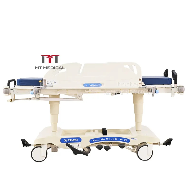 Multi-Functions Portable Hydraulic Transfer Bed Manual Hospital Patient Transfer Trolley Emergency Transport Stretcher