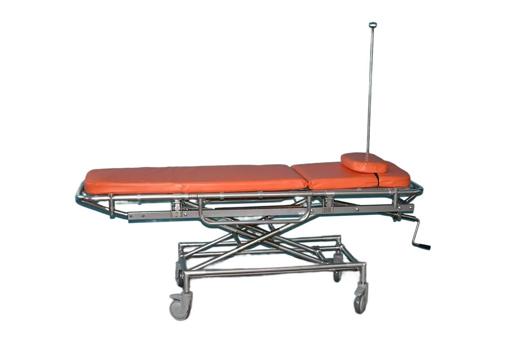 Non-Magnetic Lightweight Stretcher for MRI Use in Clinics