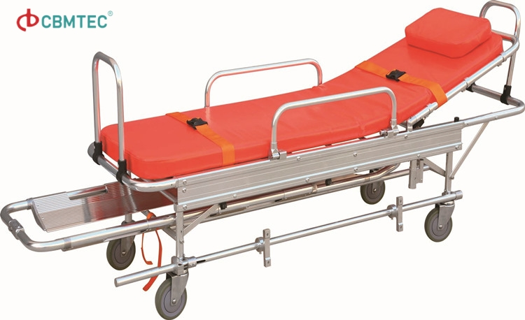 Portable Hospital Emergency Trolley Bed Medical Ambulance Folding Stretcher for Rescue Transfer