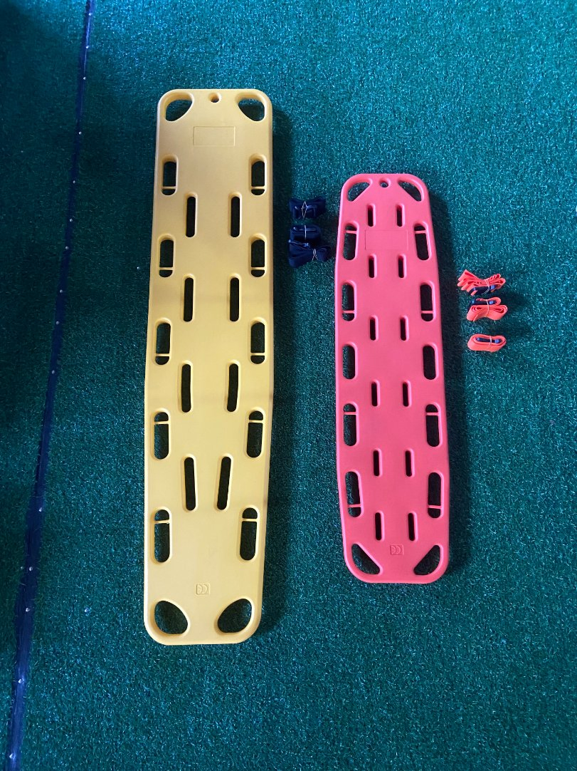 Portable Waterproof Emergency Medical Evacuation Patient Plastic Spine Board Plastic Rescue Stretcher