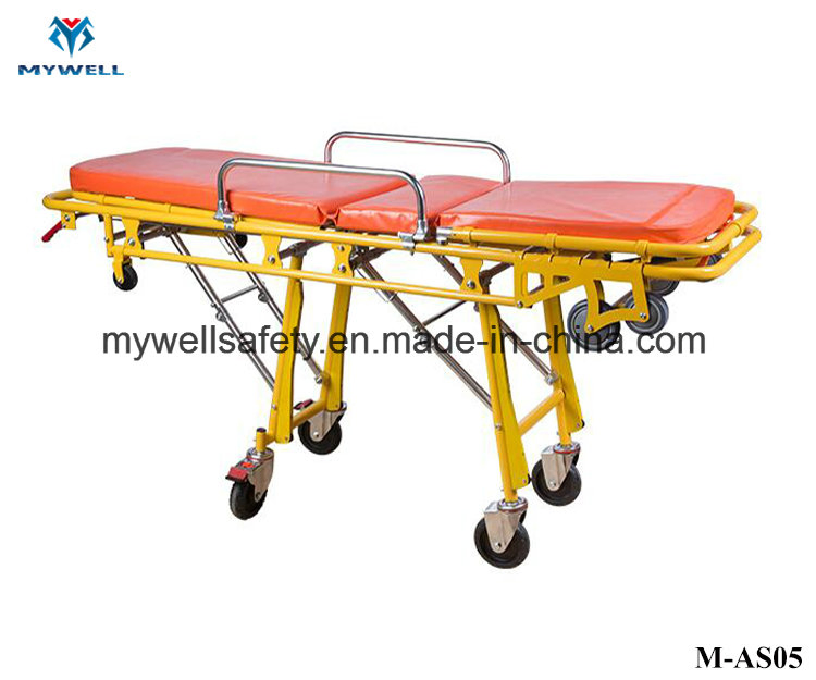 M-As05 Folding Ambulance Stretcher with Wheels for Medical