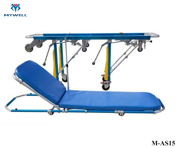 M-As15 Bariatric  Ambulance  Stretcher  Red  Leaf Lift