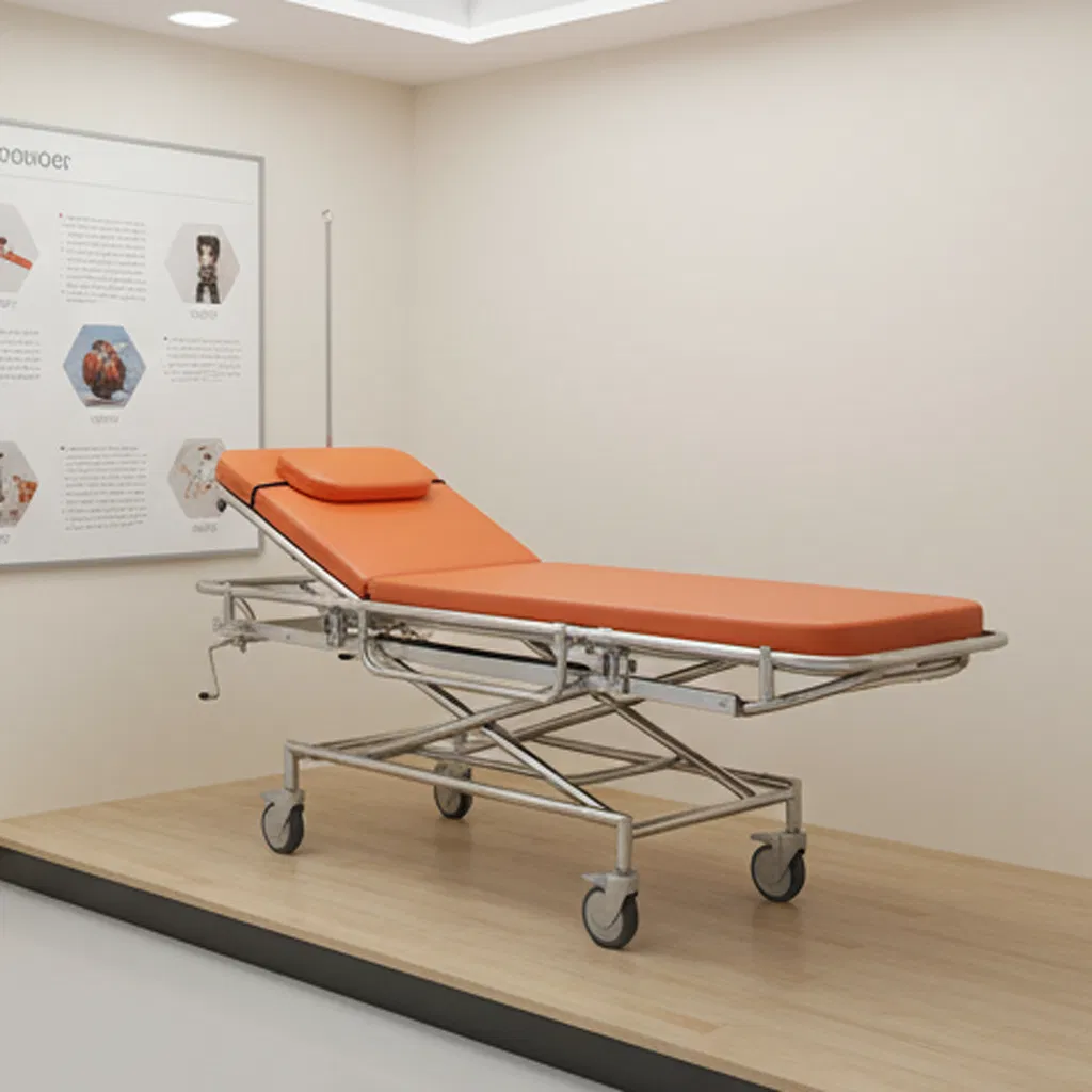 Professional Non-Magnetic Stretcher for MRI Use, Lightweight and Safety Assured for Medical Facilities