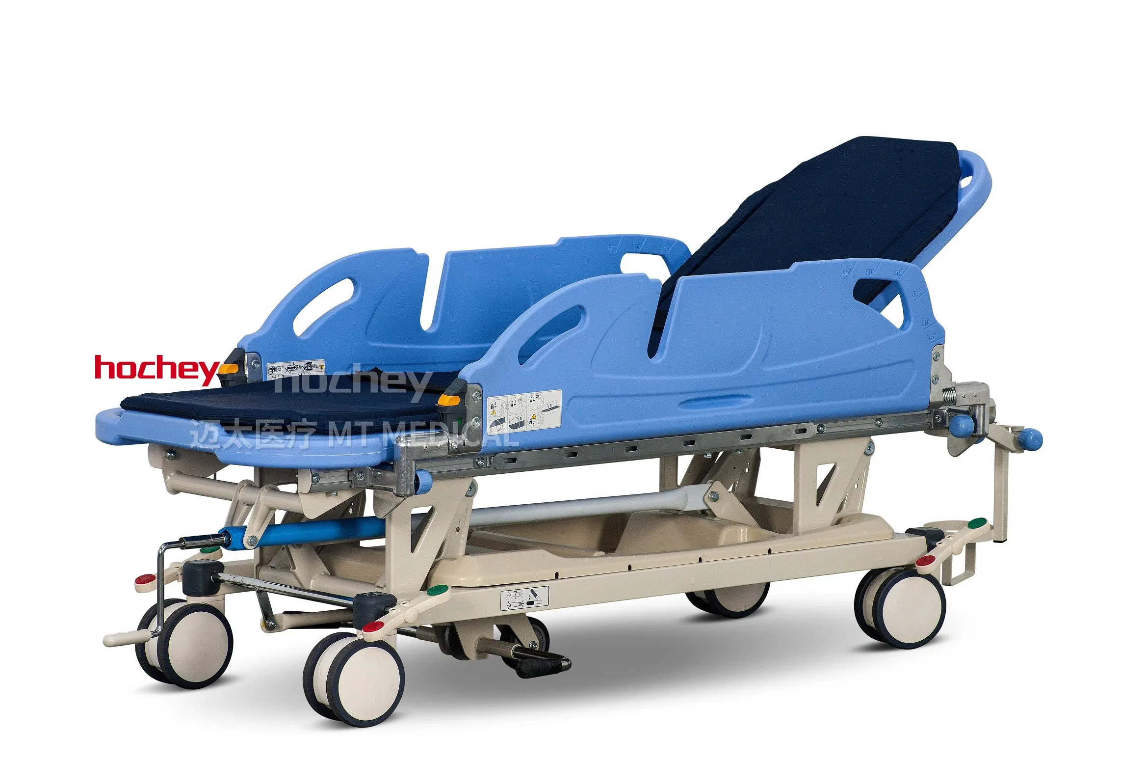 Hospital Multi-Function Hydraulic Transfer Stretcher Cart Mobile Medical Patient Transport Trolley Bed Emergency Transfer Bed