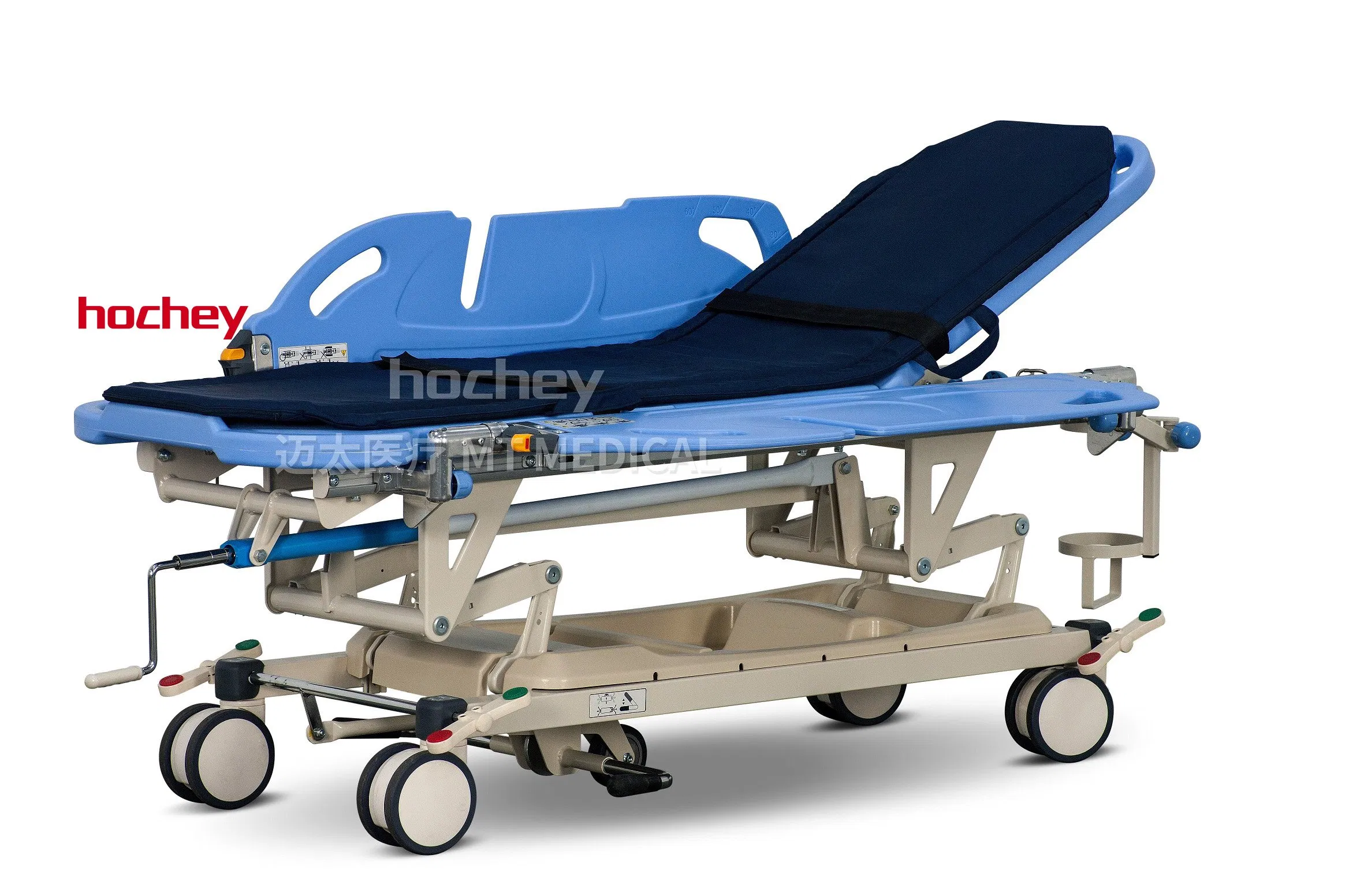 Hospital Multi-Function Hydraulic Transfer Stretcher Cart Mobile Medical Patient Transport Trolley Bed Emergency Transfer Bed