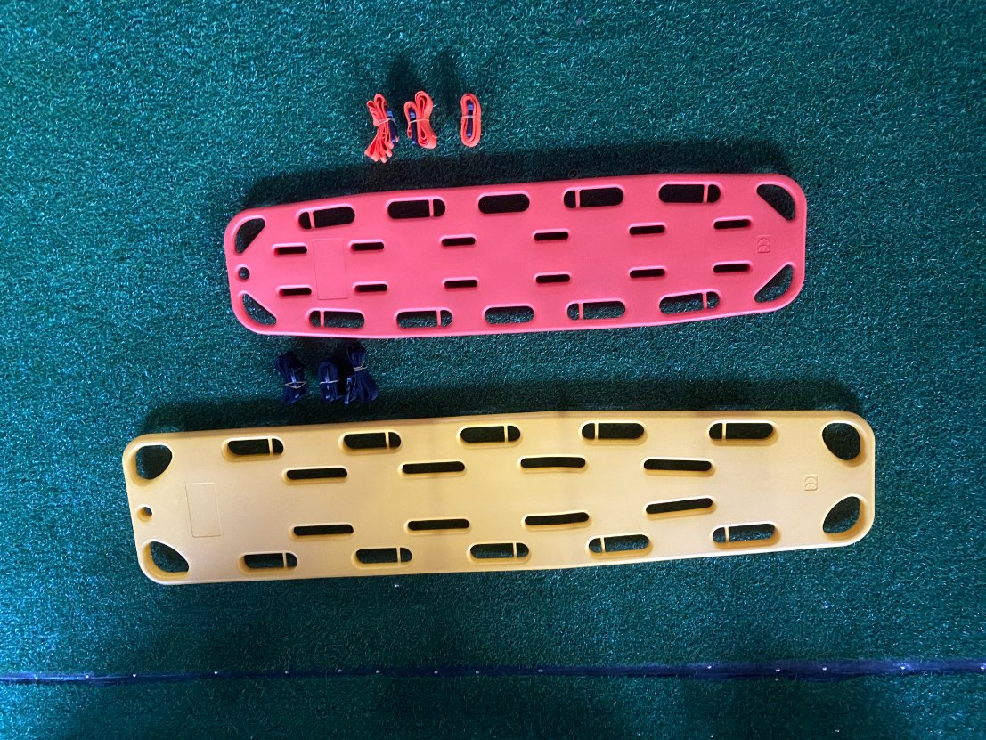 Portable Waterproof Emergency Medical Evacuation Patient Plastic Spine Board Plastic Rescue Stretcher