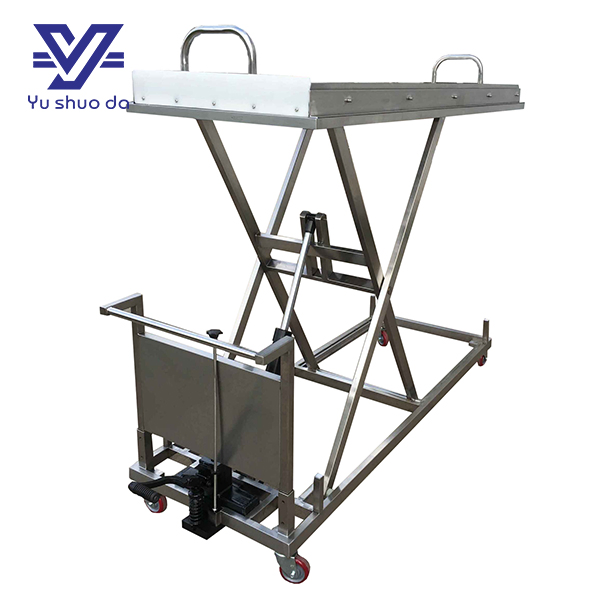 High Quality Rustproof Stainless Funeral Use Morgue Corpse Lifting Cart