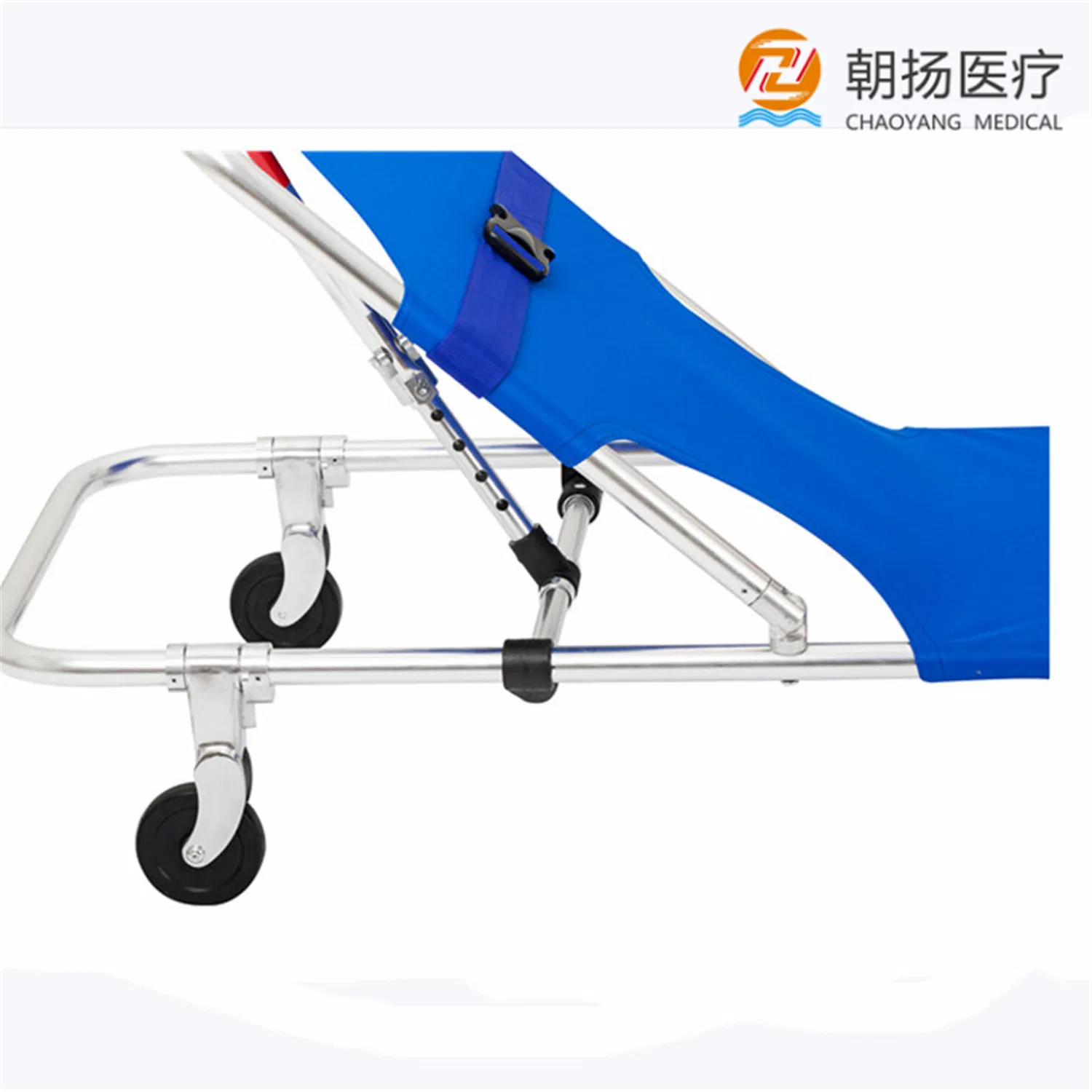 Back Adjustable Patient Emergency Folding Stretcher for Ambulance