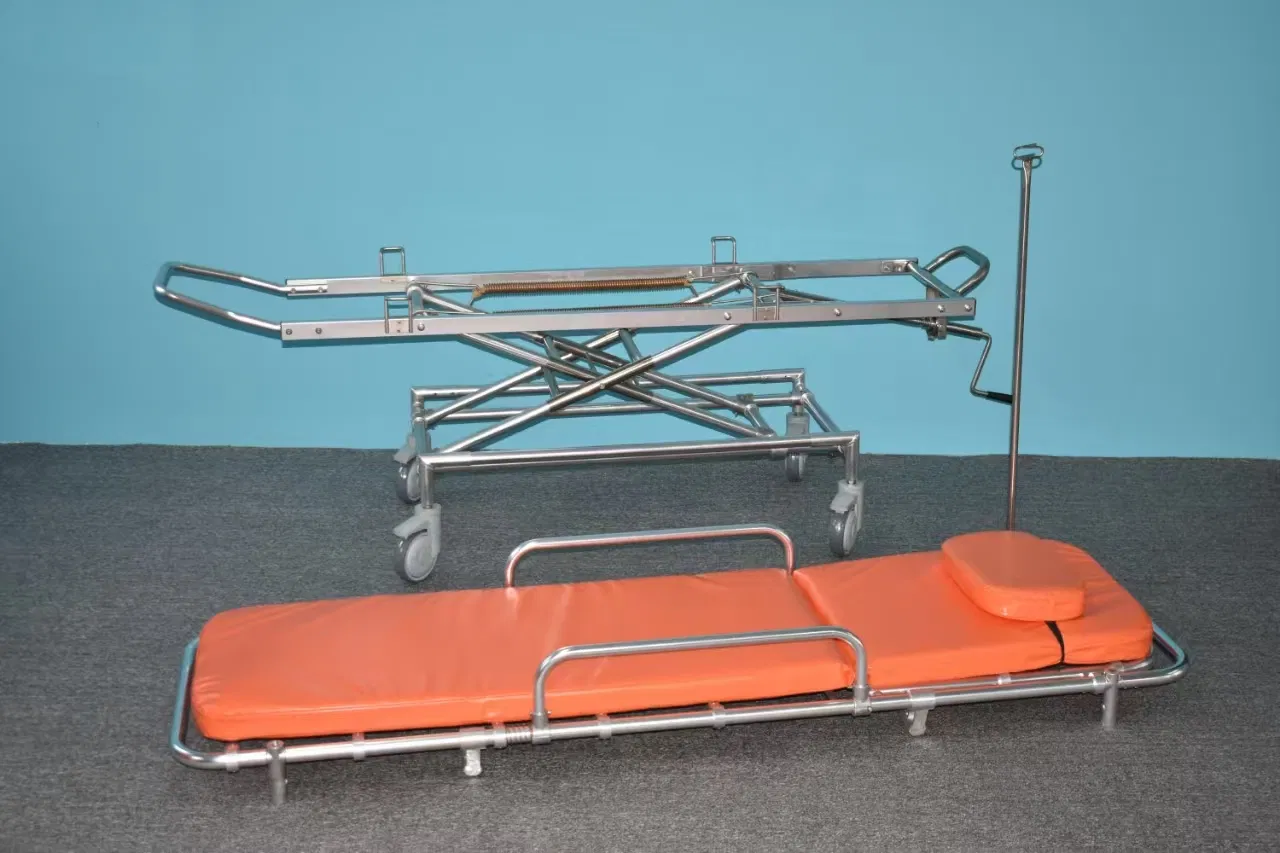 Non-Magnetic Lightweight MRI Stretcher for Safe Patient Transport