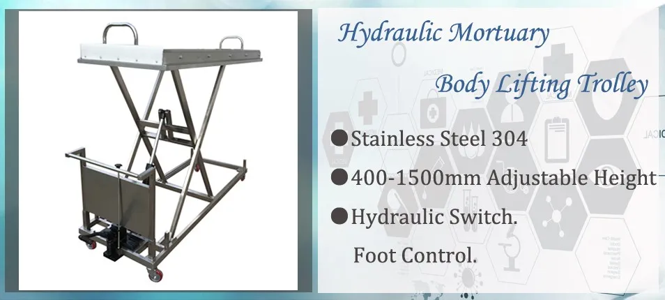 Hydraulic Lifting Mortuary Trolley