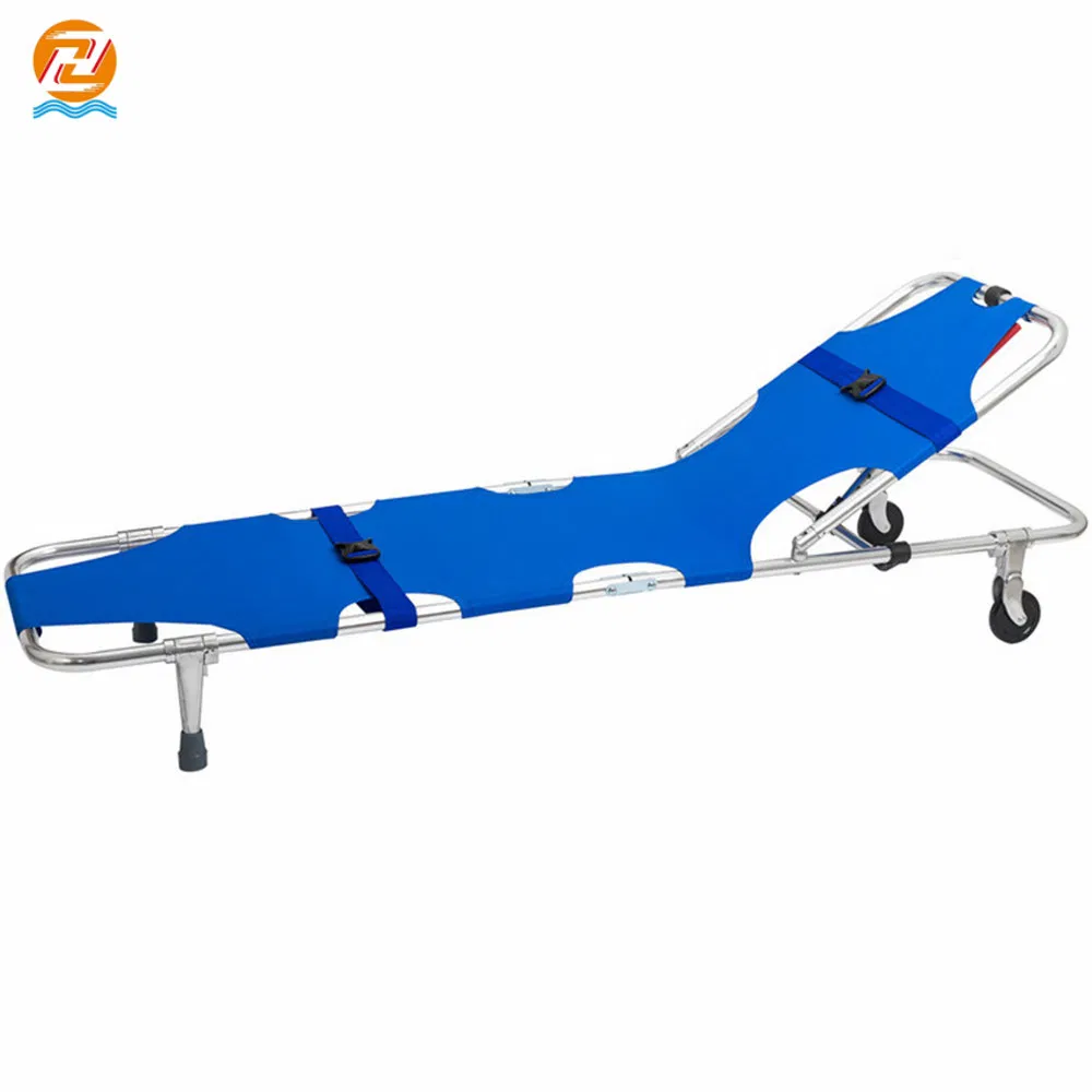 Back Adjustable Patient Emergency Folding Stretcher for Ambulance