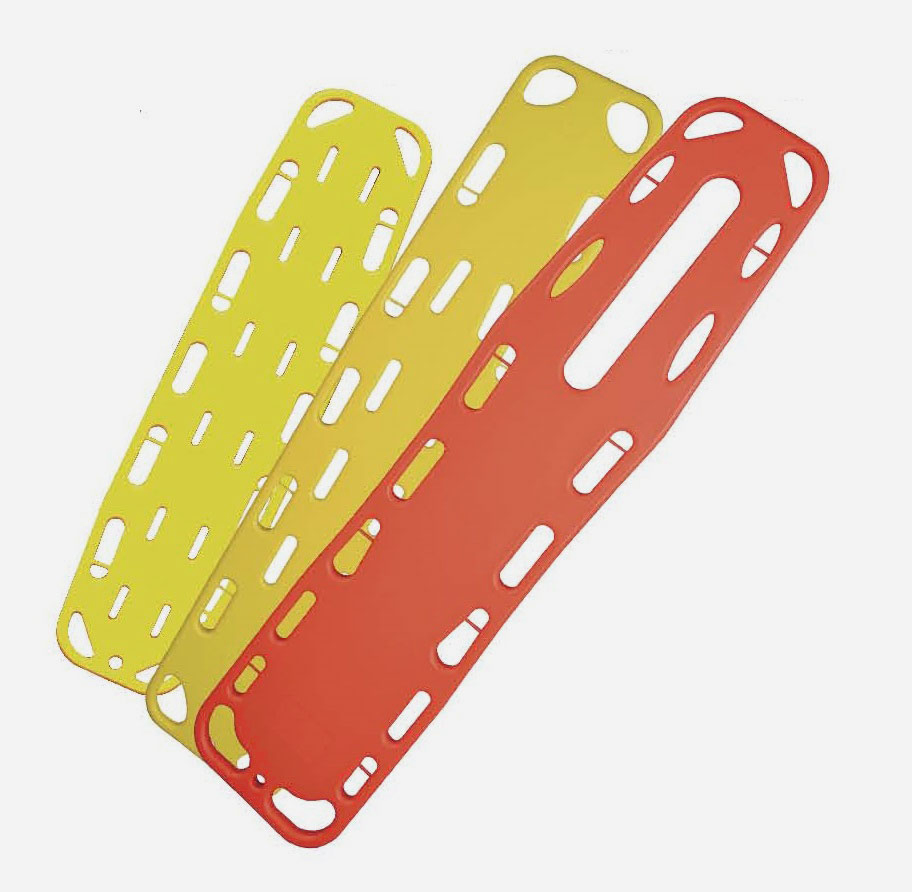 China Factory Orange Long Plastic Medical Lifeguard Spine Board Stretcher for Adult and Pediatric