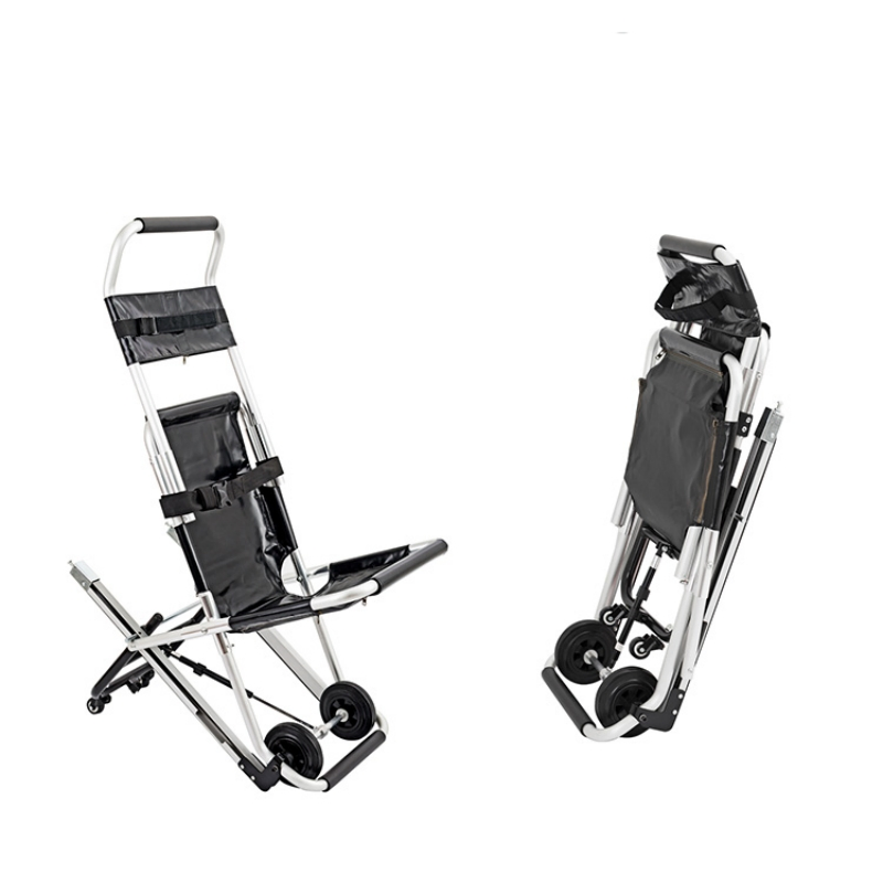 Portable Folding Stair Stretcher Chair with Wheels for Emergencies