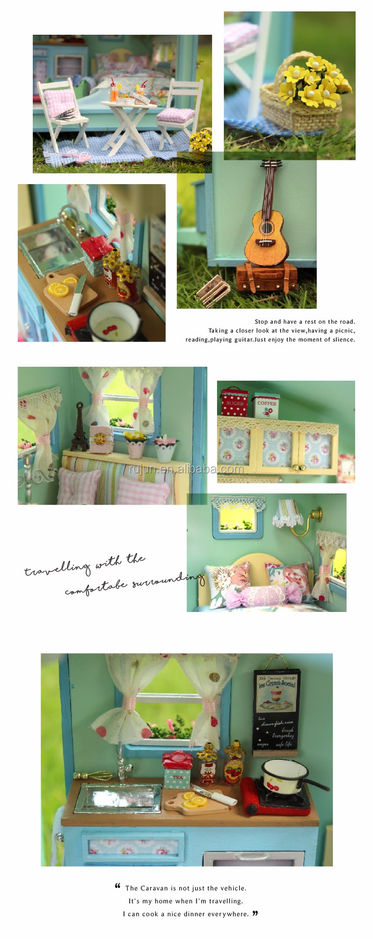 DIY Dollhouse creation step guide illustration