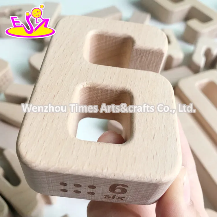 2021 Wholesale Kids Wooden Number Building Blocks with Box W13A238