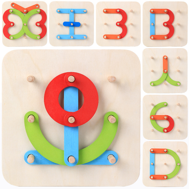 Montessori Wooden Pillar a Hundred Change Collage Educational Intelligence Toys for Babies and Toddlers Boys and Girls