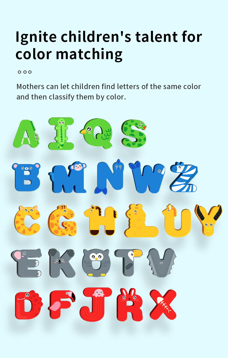 Children Wooden Puzzle Board Cartoon Number Alphabet Cognitive Color Shape Learning Puzzle Toy
