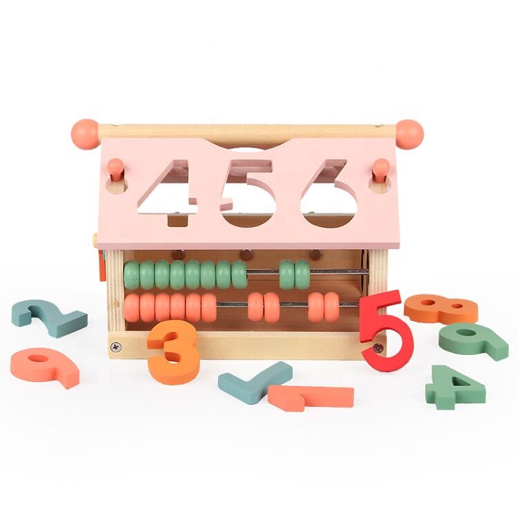 Multi-functional Kids Wooden Math Toy Educational Shape Sort Toys