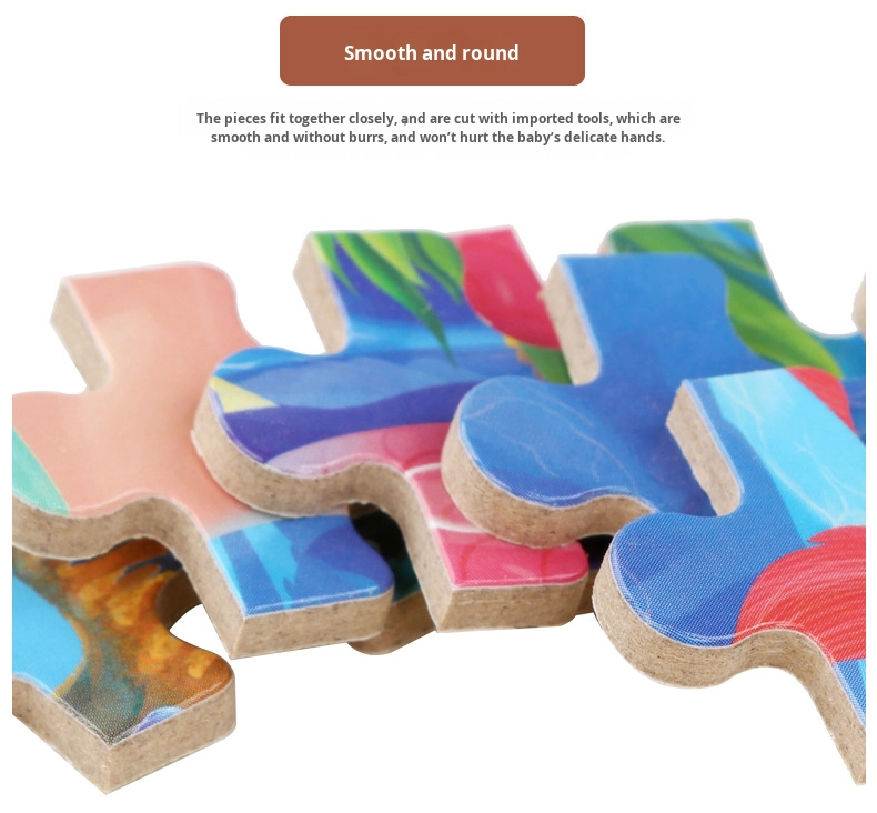 60-Piece Flat Puzzle for Children's Early Education Age 3-6 Iron Box Anime Cartoon Wooden Toys Made From Wood