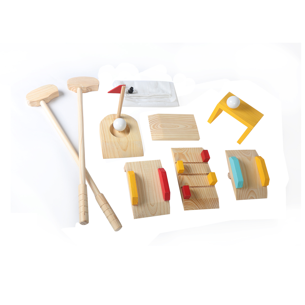 Children Simulation Golf Outdoor Parent-child Interactive Fitness Sports Toys Wood Golf Toys Other Outdoor Toys &amp; Structures