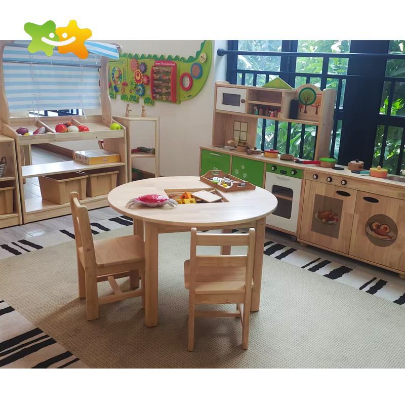 Kindergarten Project Indoor and Outdoor Equipment Daycare Center Wooden Classroom Furniture Sets