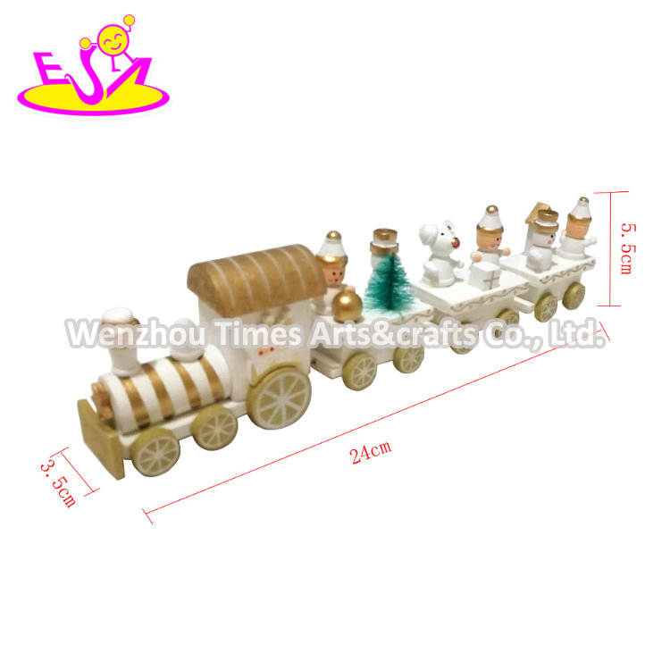 Top Fashion Mini Wood Christmas Village Train Set for Decorations W04A506