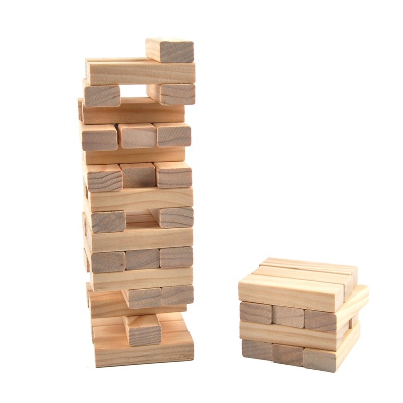 Classic Wooden Stacking Board Games Building Blocks for Kids