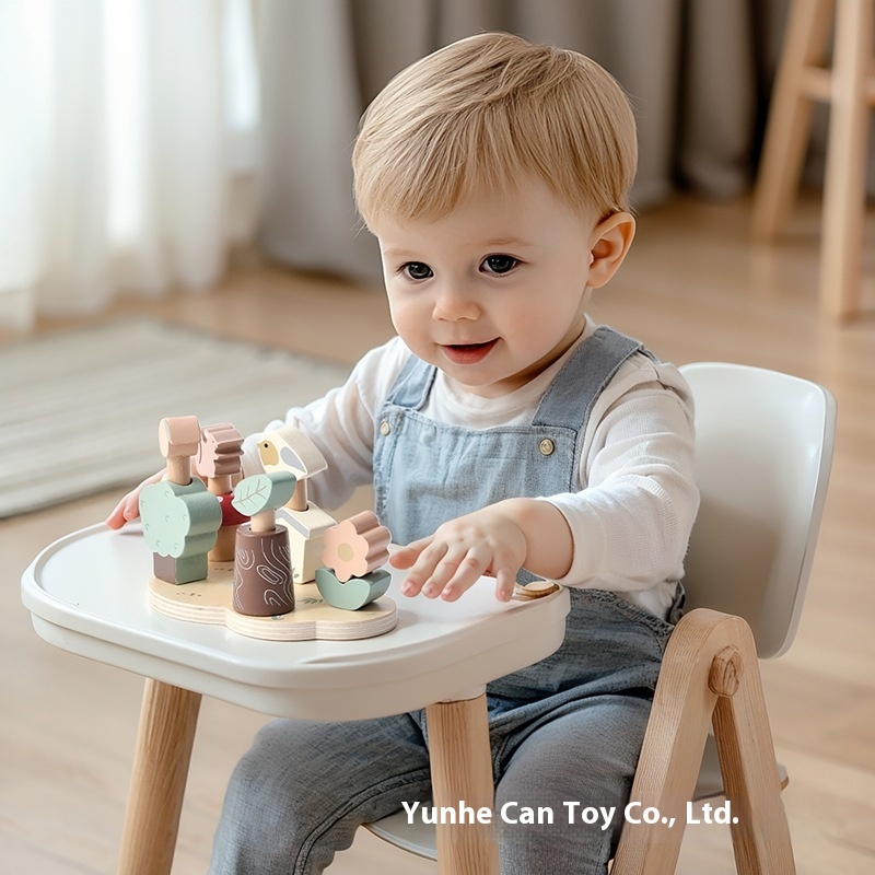 Unisex Wooden Forest Animal Interactive Toy