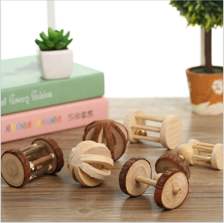 Wooden Hamster Mouse Toy Rustic Log Bark Wood Hollow Tree Trunk Hamster Raw Chew Toy