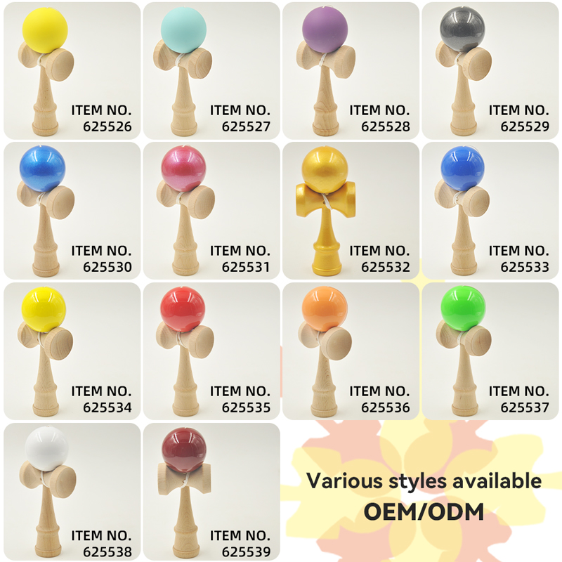 Wholesale Custom Beech Wood Eco-friendly Kendama Japanese Sword Ball Outdoor Indoor Skill Educational Toy for Kids