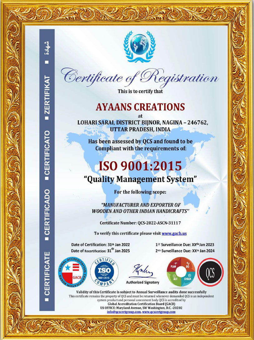 ISO 9001: 2015 Certificate