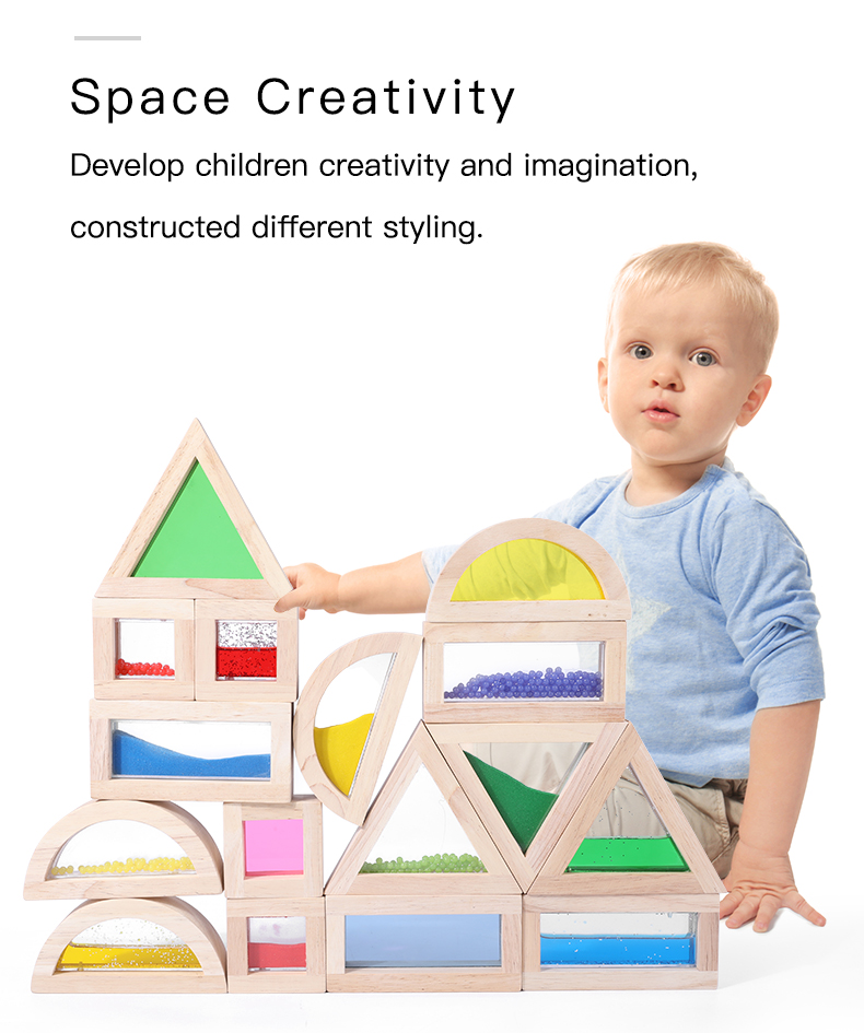 Rainbow Wooden Building Blocks Product Showcase