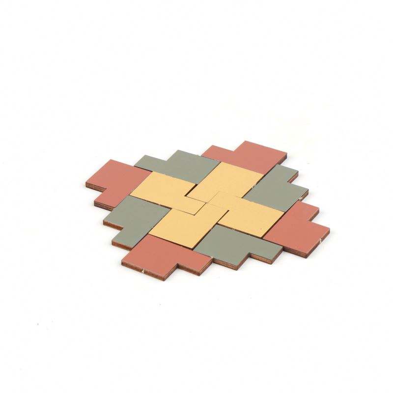 Children Baby Educational DIY Toy Wooden 3D Match Game Jigsaw Puzzle for 3+ Years <50 Pieces Color Box