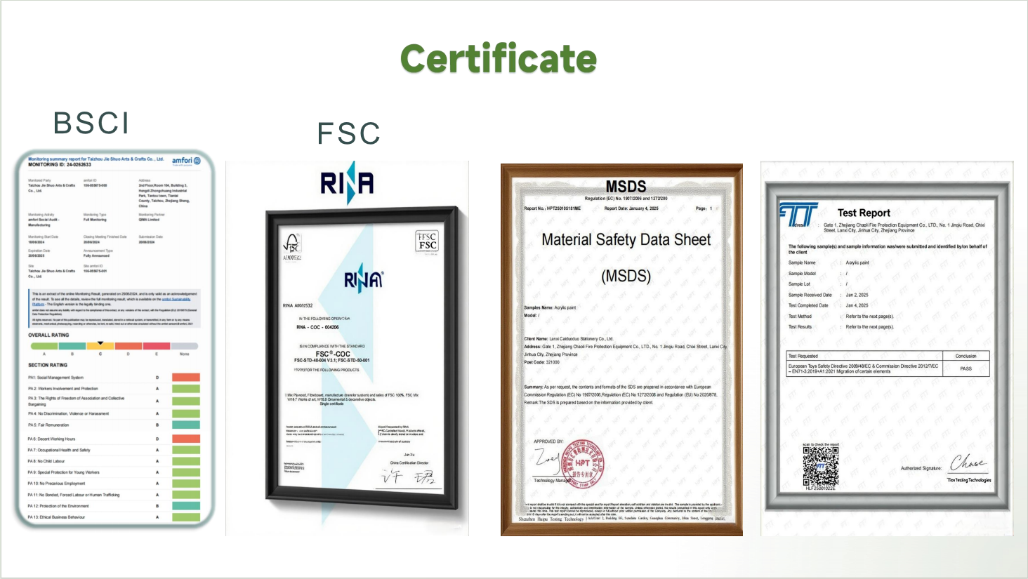 Product Certifications