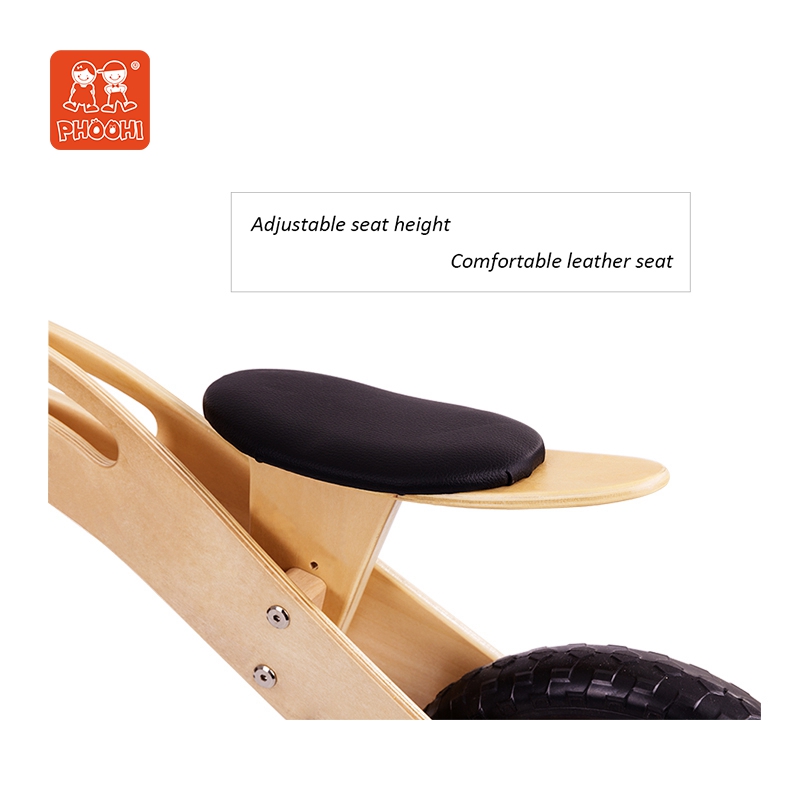 Kids Wooden Balance Bike Toys, Outdoor Environmentally Friendly Wooden Balance Bike Toys for Young Children