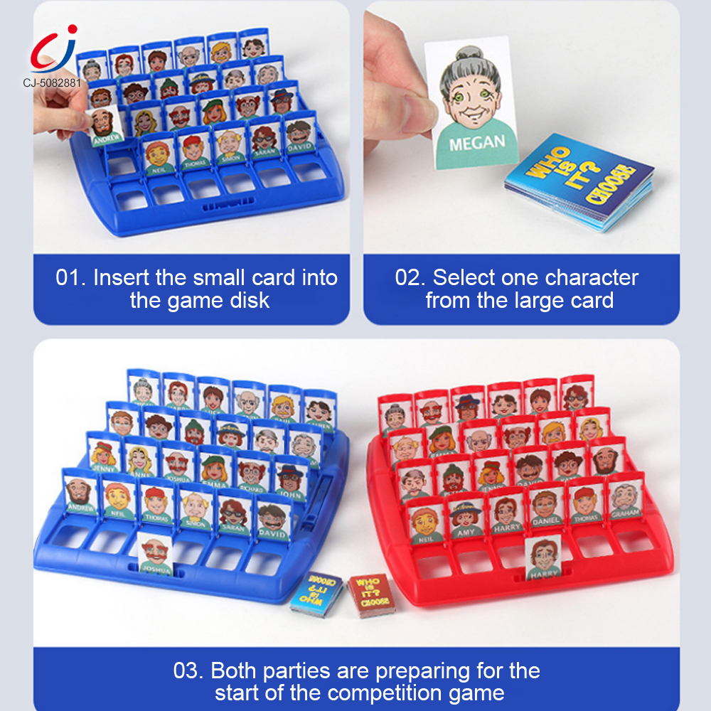 Chengji New Board Game Toy Cheap Cartoon Interactive Memory Funny Family Who Is It Educational Toy For Guessing Games