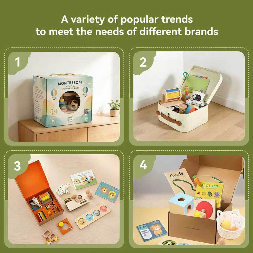 19-24 Montessori Box Detailed Farm &amp; Forest Animal Figurines Set Montessori Wildlife Learning Toy for Toddlers Animal