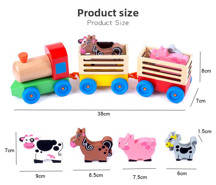 Happy Farm Animal Three-Section Car