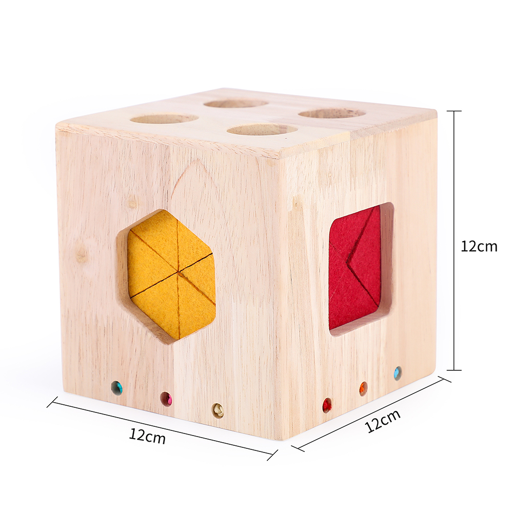 EDUsense Baby Wooden Silicone Touch Radish Blocks Color Recognition Box Toys Shape Matching Montessori Educational Toys
