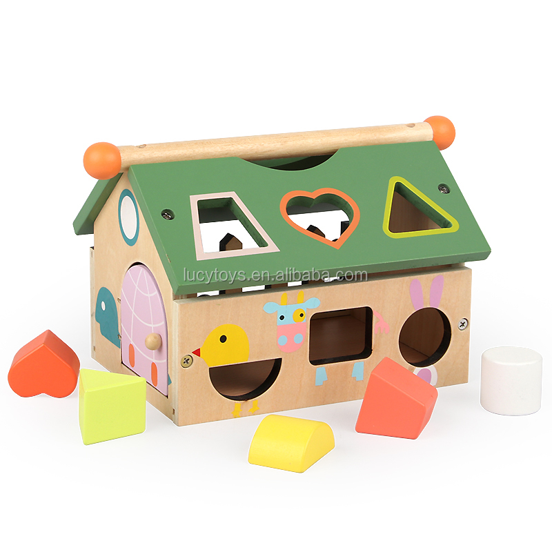 Multi-functional Kids Wooden Math Toy Educational Shape Sort Toys