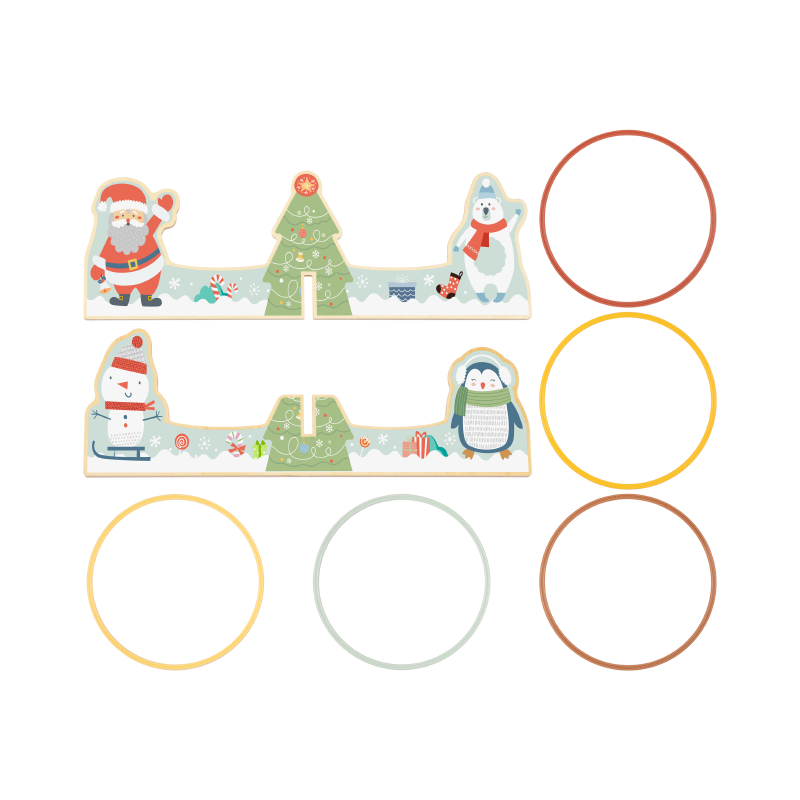 Wooden Ring Toss Game Creative Indoor and Outdoor Sports Fun Family Party Game Christmas Toys for Kids