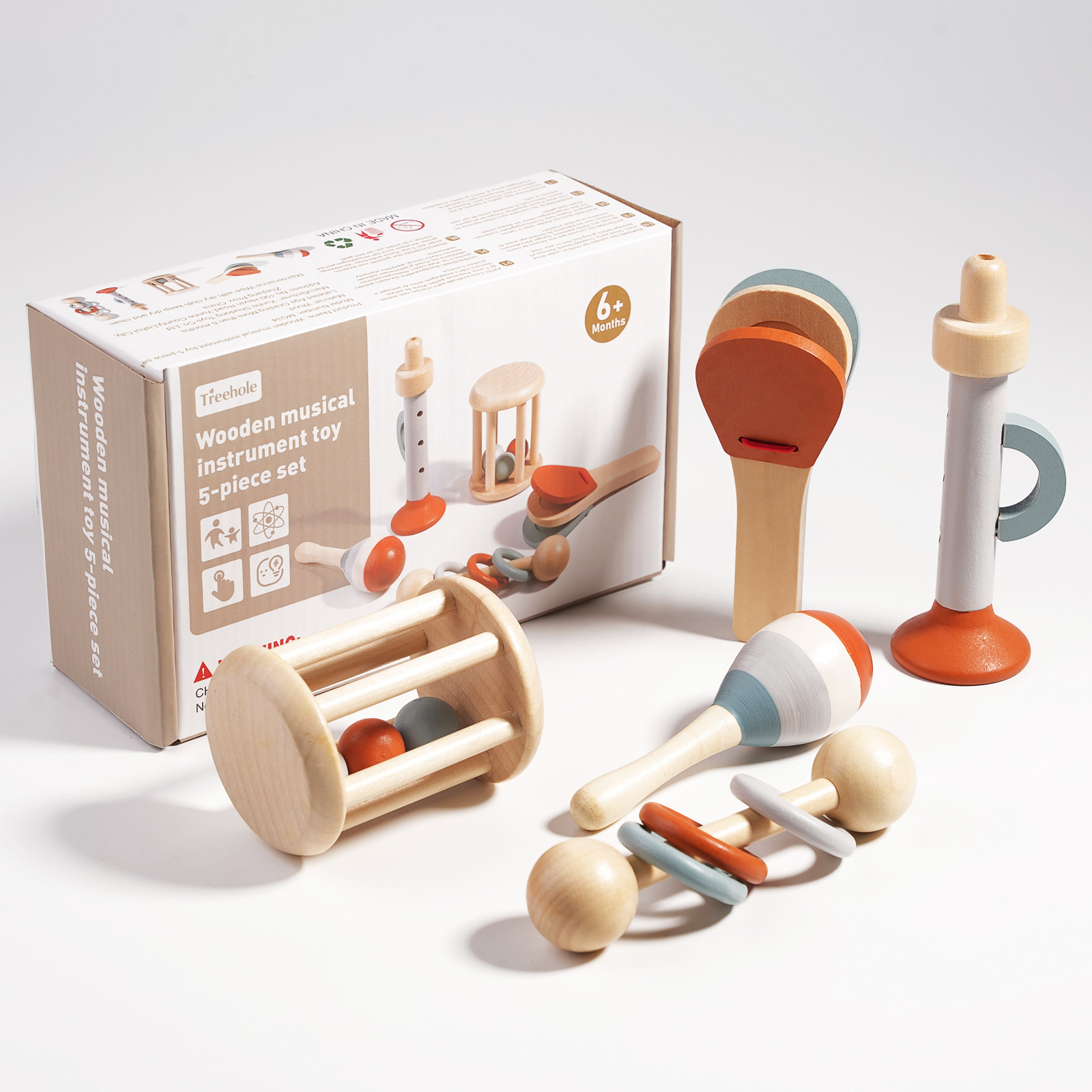 Montessori Unisex 2-4 Years Old Wooden Puzzle Toy Set Colorful Music Education with Intriguing Numbers for 3-Year-Olds