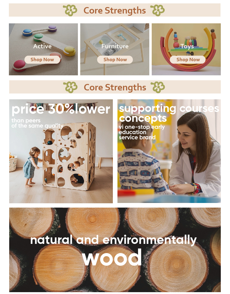 Solid Wood Multifunctional Sensory Table Design