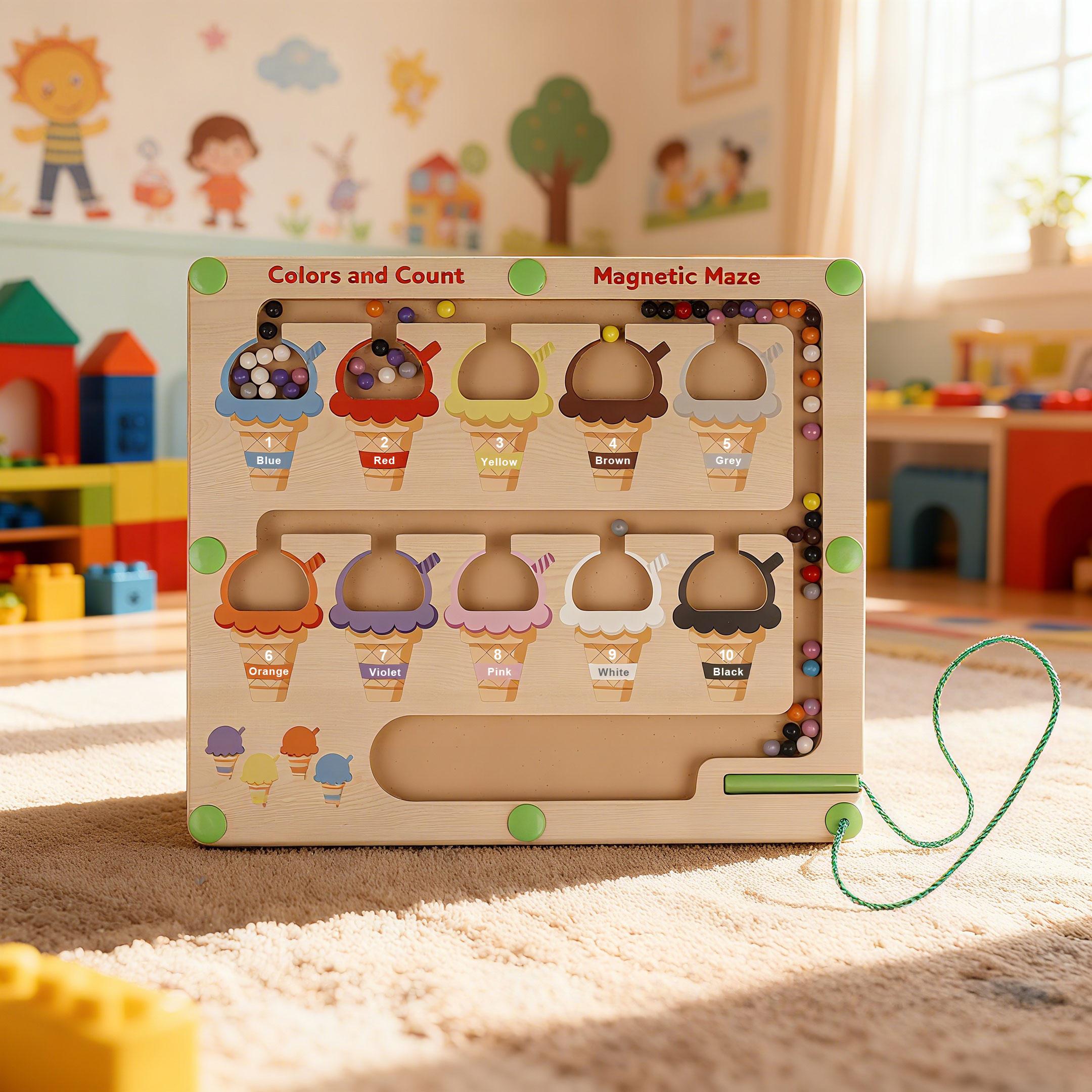 Wooden Baby Intelligence Development Toys Early Learning Education Montessori Toys Suitable for 1 to 2 Year Old Baby Puzzles