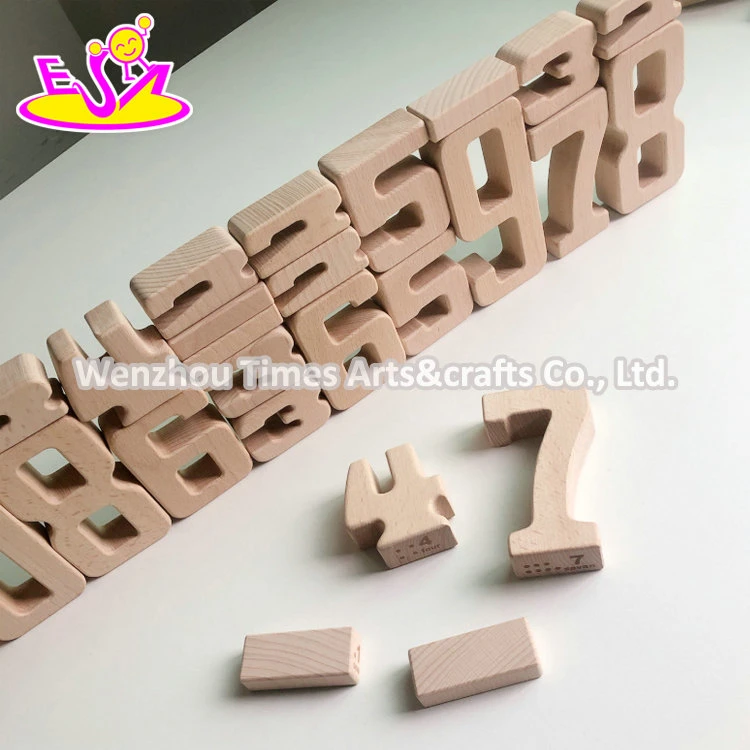 2021 Wholesale Kids Wooden Number Building Blocks with Box W13A238