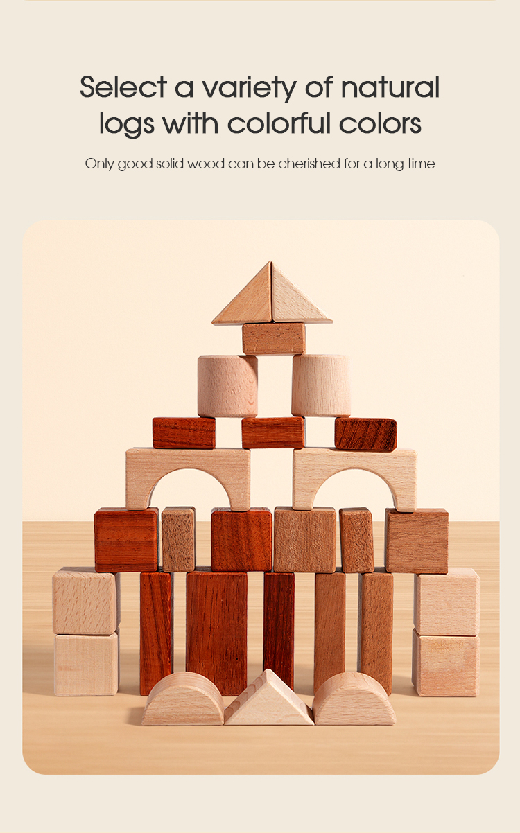 Solid Wood Building Blocks 8