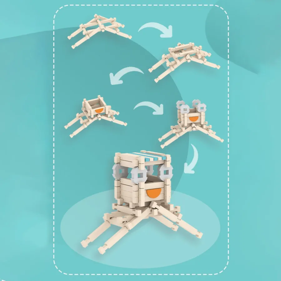 Eco-Friendly Wooden Building Blocks for Creative Baby Play