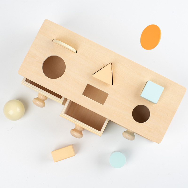 JET Montessori Toys Wooden Color Recognition Shape Matching Coin Box Fine Motor Skill Learning Wooden Educational Toys For Kids