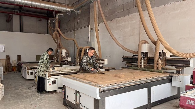 Joodle Toy Ningbo factory production floor - advanced wooden toy manufacturing equipment