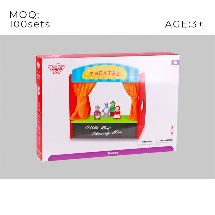 Wholesale Baby Wooden Theatre Toy, Funny Kids Wooden Puppet Theatre Toy